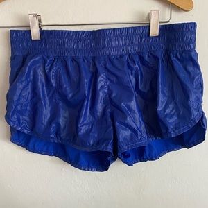 Lorna Jane Blue Nylon Athletic Shorts (size xs)